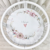 Простирадло дитяче з друком Heart and flowers 70х70