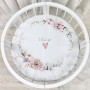 Простирадло дитяче з друком Heart and flowers 70х70
