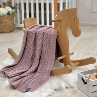 Плед бавовна Коса суха троянда