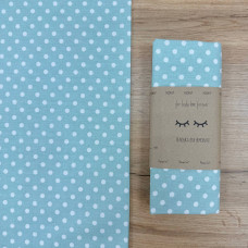 Пелюшка бязь Білий горох на мятному