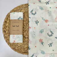 Пелюшка муслін Лісові гілочки персик-мята