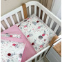 Змінна постіль фланель Зайці на драбинці рожевий