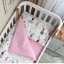 Змінна постіль фланель Зайці на драбинці рожевий