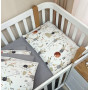 Змінна постіль фланель Зайці на драбинці (сірий)