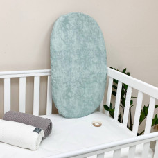 Водонепроникне простирадло у візочок Мармур мята