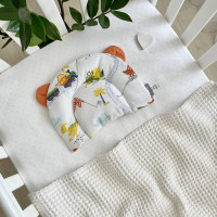 Подушка з вушками поплін Діно в паровозах (130046)