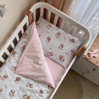 Змінна постіль Baby Mix Ведмедику ковдрі на білому