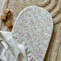 Простирадло у візочок муслін Кучеряві троянди