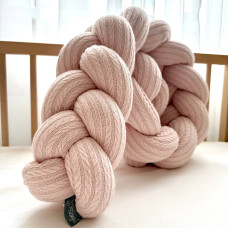 Бортик-коса трикотажна вязка пудра