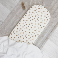 Простирадло у візочок муслін Звірятка тигренята на айворі