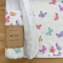 Непромокаюча пелюшка Фланель/Мембрана Метелики рожево-мятні