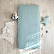 Простирадло підліток 120х220 варена бавовна мятне без резинки