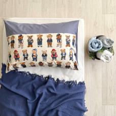 Наволочка поплін 50х70 Тедді в джинсах (900000)