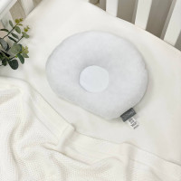 Подушка анатомічна велюр Біла