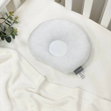 Подушка анатомічна велюр Біла