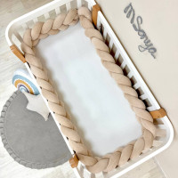 Бортик-коса бежевий 3,6 м на всі сторони ліжечка