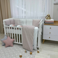 Комплект постільної білизни для новонародженого Арт Дизайн Cutey, колір пудрово-ліловий