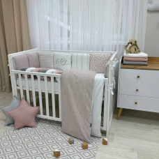 Комплект постільної білизни для новонародженого Арт Дизайн Cutey, колір пудрово-ліловий