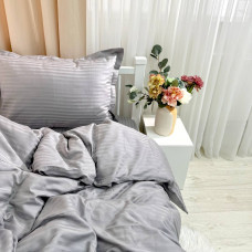 КПБ Євро сатин страйп темний сірий