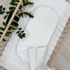 Простирадло у візочок Крапка блакитна на білому