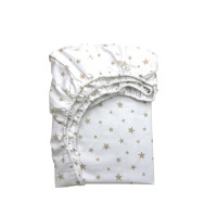 Простирадло дитяче Зірка розсип бежева на білому