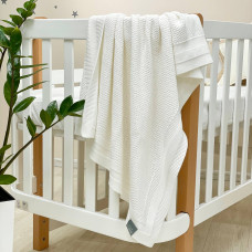 Плед бавовна Рогожка білий