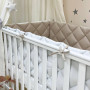 Комплект постільної білизни для новонародженого Baby Mix Зайці на драбинці бежевий