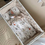 Комплект постільної білизни для новонародженого Baby Mix Зайці на драбинці бежевий
