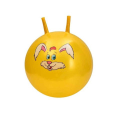 М'яч гімнастичний дитячий з ріжками та принтом d-38 см жовтий (MS4302YL)