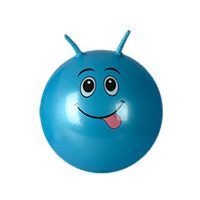 М'яч гімнастичний фітбол дитячий для фітнесу та гімнастики з ріжками смайлик 45 см (BT-PB-0210BL)