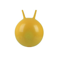 М'яч гімнастичний дитячий для фітнесу з ріжками жовтий d-38 см (MS0938YL)