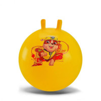 М'яч гімнастичний Весела команда дитячий з ріжками d-45 см жовтий (PB2108YLK)