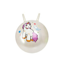 М'яч гімнастичний фітбол дитячий для гімнастики з ріжками білий d-45 см (MS3397WT)