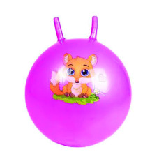 М'яч гімнастичний дитячий з ріжками з малюнком 55 см (BT-PB-0086PN)
