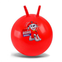 М'яч гімнастичний Весела команда дитячий з ріжками d-45 см червоний (PB2108RDM)