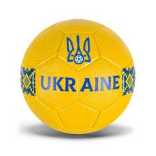 М'яч футбольний Збірна України №5 ПВХ жовтий (FU2582YL)