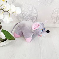 М'яка іграшка Попелюшка Подушка трансформер мишка 37см (ZL247)