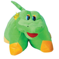 М'яка іграшка Попелюшка Подушка трансформер крокодил 37см (ZL246)