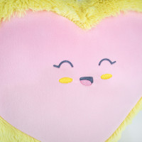 М'яка іграшка Kidsqo Подушка серце посмішка 43см жовто-рожева (KD659)