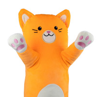 М'яка іграшка KidsQo валик кіт Еклер рудий 80см (KD733)