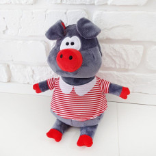 М'яка іграшка Попелюшка Порося Хосе 23см в червоному (ZL1241)