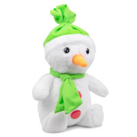 М'яка іграшка Попелюшка сніговик Фрозик в шапці 32 см (ZL749)