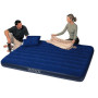 Матрац надувний Intex Велюр + 2 подушки і насос 152х203см синій (68765)