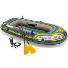 Човен надувний INTEX Seahawk для відпочинку та риболовлі 3-шаровий (68347)