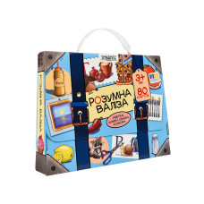 Гра настільна Strateg Розумна валіза. Абетка, цифри, смаки, кольори карткова розвиваюча (30377)