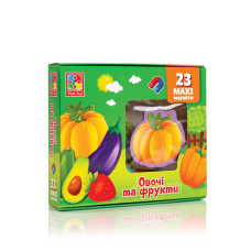 Гра настільна Vladi toys Набір магнітів Овочі та фрукти (VT3106-28)