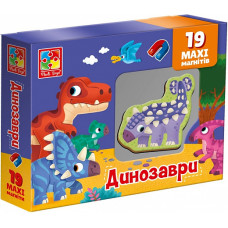Настільна гра Vladi toys для дітей набір магнітів Динозаври VT3106-23