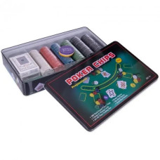 Настільна гра Black Jack Poker Chips 300 фішок з тканиною (A164)