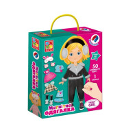 Гра розвиваюча Vladi toys магнітна одягалка Trendy girl (VT3702-23)