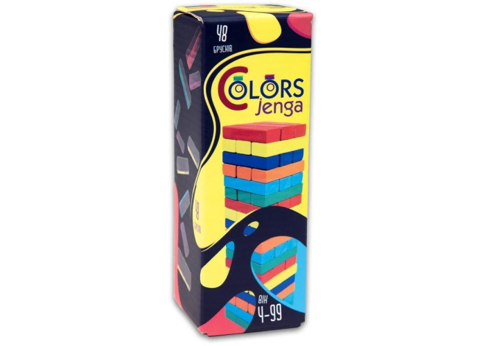 Гра настільна Strateg vega Color Jenga 48 кольорових брусків (30717)